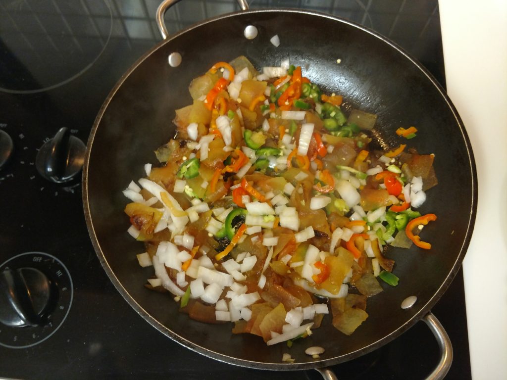 seasoning in skillet